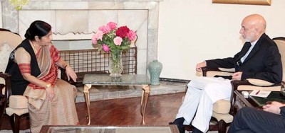 Sushma Swaraj meets Afghanistan president 